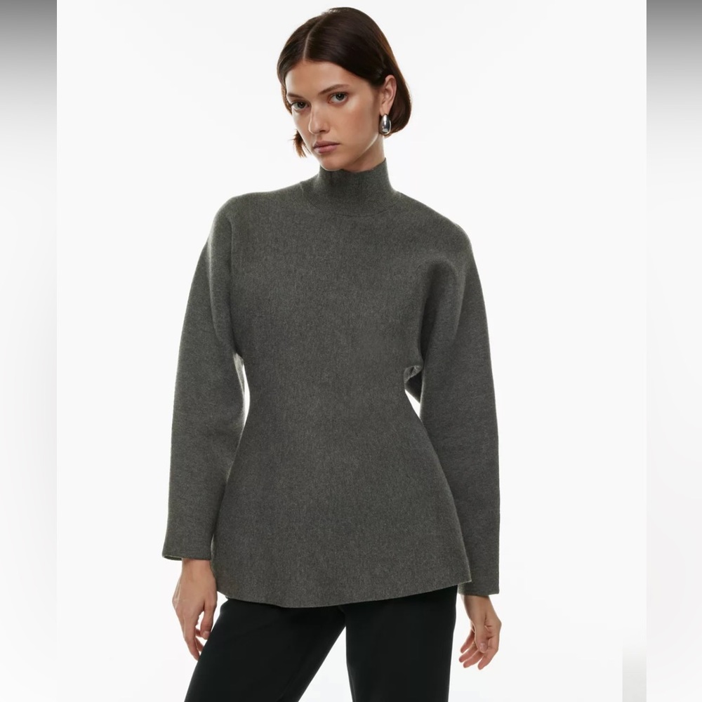 Aritzia babaton formation turtleneck in peppercorn grey
